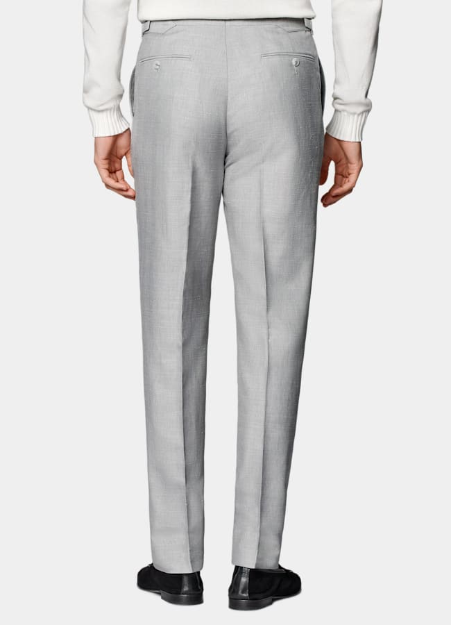 SUITSUPPLY Estate Lana, seta e lino - Rogna, Italia Abito Havana grigio chiaro tailored fit