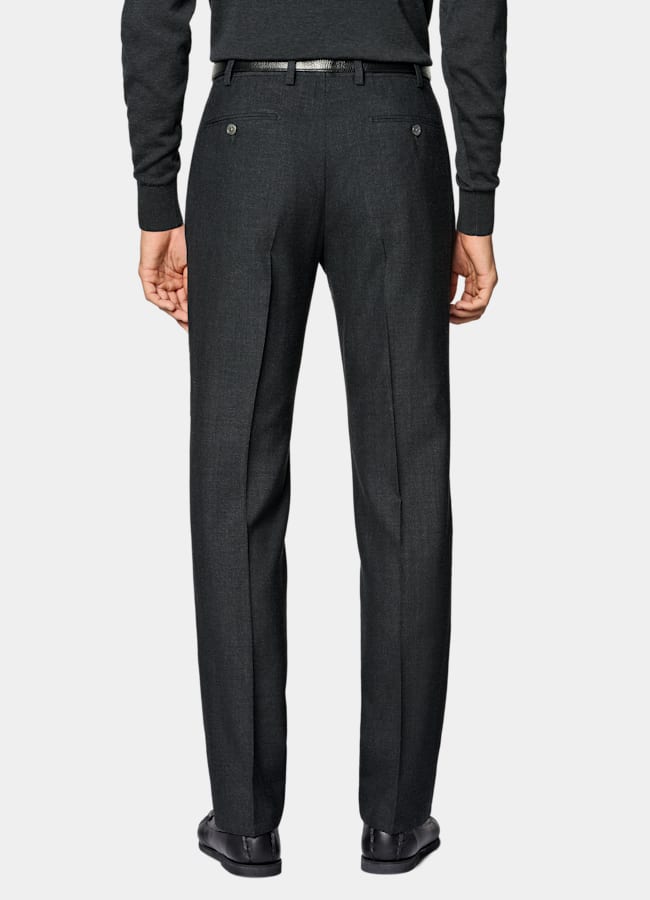 SUITSUPPLY Summer Wool Silk Linen by E.Thomas, Italy Dark Grey Tailored Fit Havana Suit