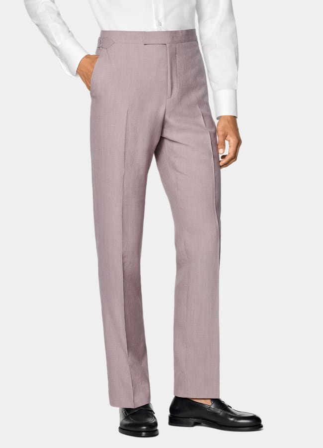 SUITSUPPLY Summer Wool Silk Linen by E.Thomas, Italy Purple Tailored Fit Havana Suit