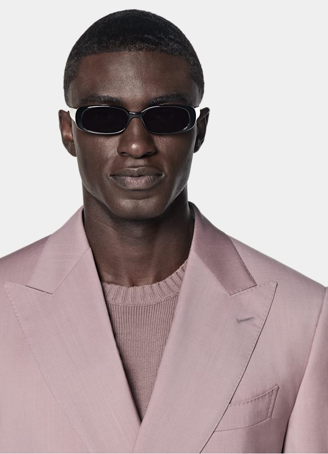 SUITSUPPLY All Season Wool Mohair by Rogna, Italy Purple Tailored Fit Milano Suit