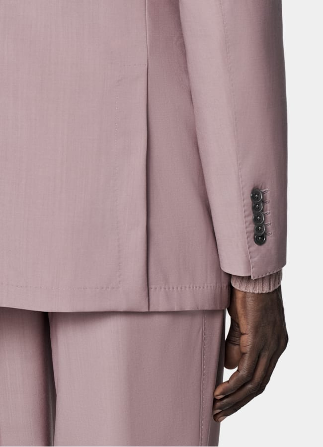 SUITSUPPLY All Season Wool Mohair by Rogna, Italy Purple Tailored Fit Milano Suit