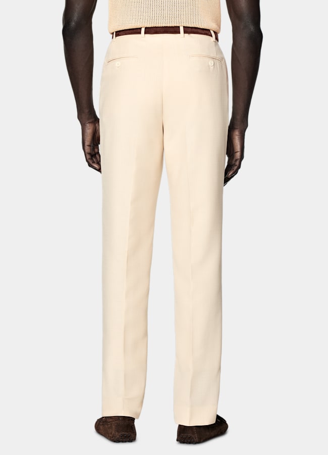 SUITSUPPLY All Season Wool Mohair by Vitale Barberis Canonico, Italy Light Yellow Tailored Fit Milano Suit