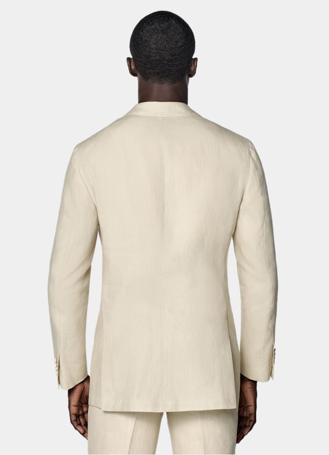 SUITSUPPLY Summer Pure Linen by Leomaster, Italy Sand Tailored Fit Havana Suit