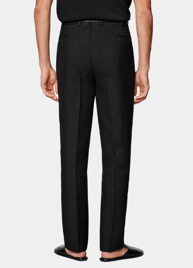 SUITSUPPLY Summer Pure Linen by Rogna, Italy Black Relaxed Fit Roma Suit