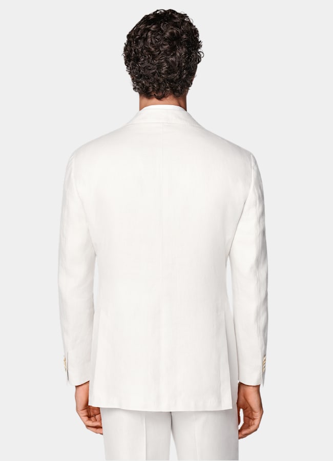 SUITSUPPLY Summer Pure Linen by Baird McNutt, United Kingdom Off-White Relaxed Fit Roma Suit