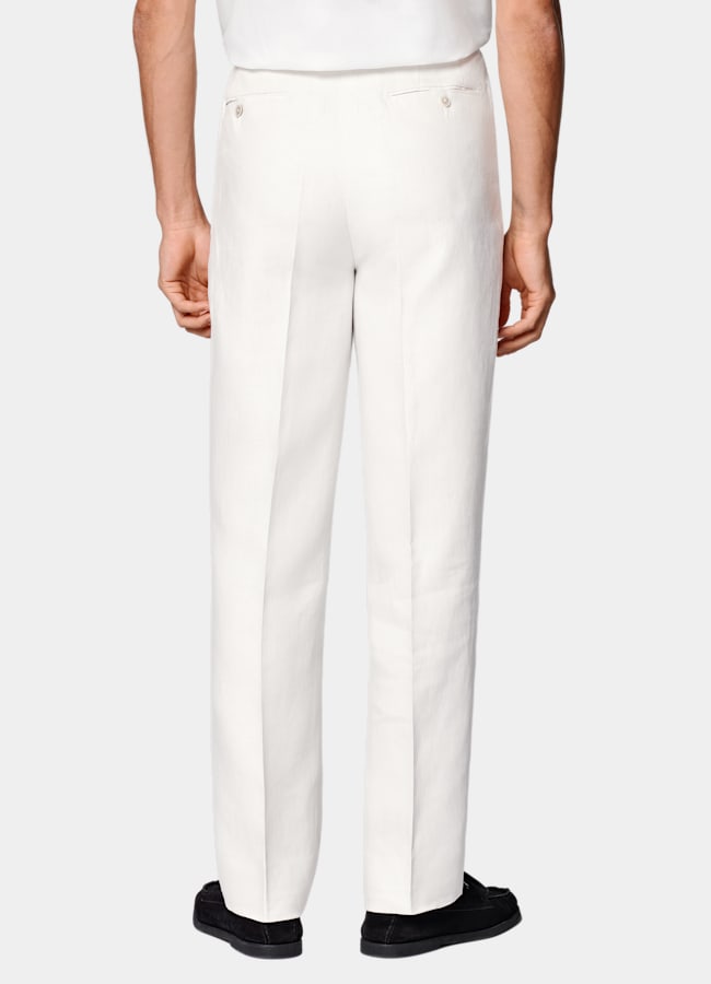SUITSUPPLY Summer Pure Linen by Baird McNutt, United Kingdom Off-White Relaxed Fit Roma Suit