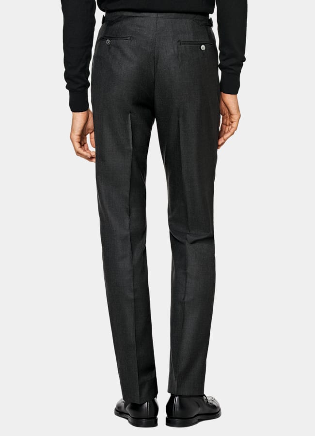 SUITSUPPLY All Season Lana y seda de Colombo, Italia Traje Custom Made gris oscuro