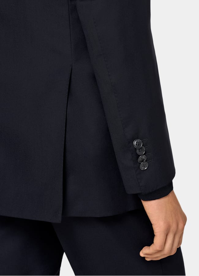 SUITSUPPLY All Season Wool Silk by Colombo, Italy Navy Custom Made Suit