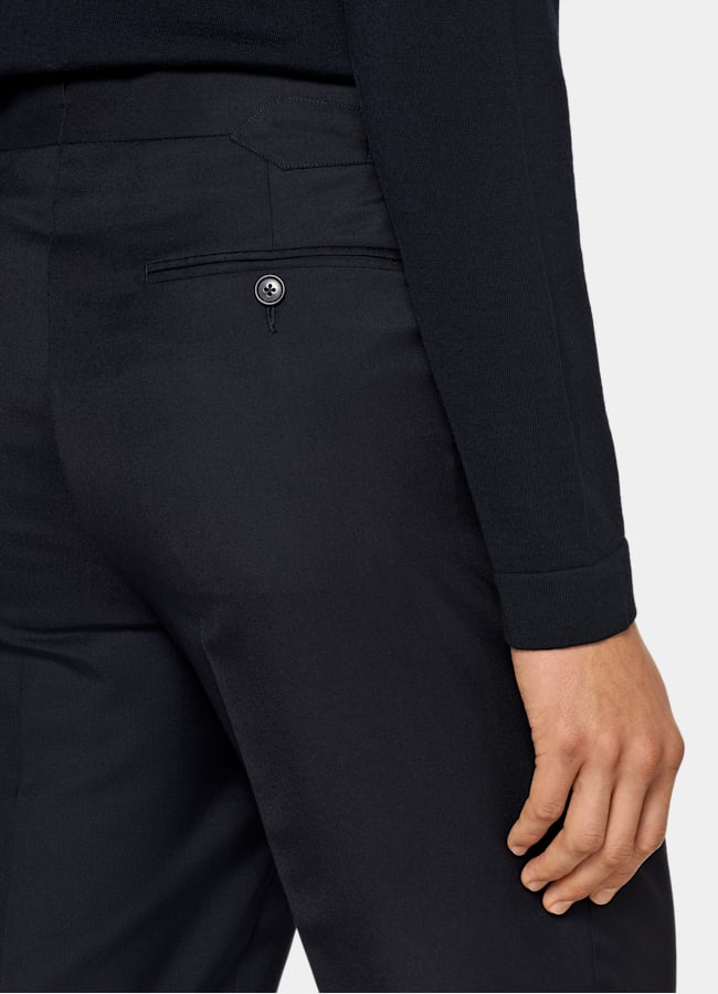 SUITSUPPLY All Season Wool Silk by Colombo, Italy Navy Custom Made Suit