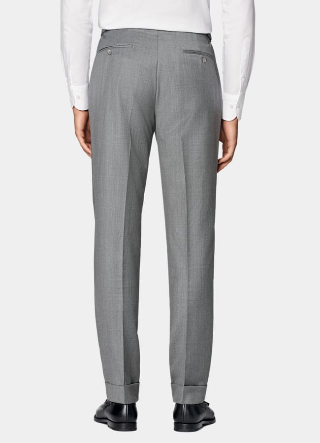 SUITSUPPLY All Season Pure S130's Wool by Vitale Barberis Canonico, Italy Mid Grey Perennial Tailored Fit Havana Suit