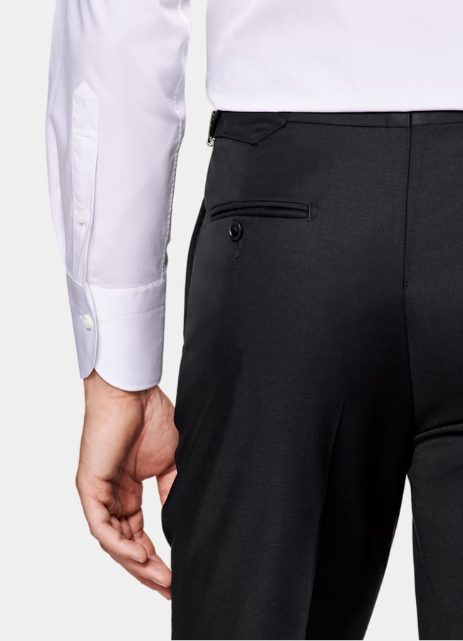 SUITSUPPLY All season Reine Schurwolle S110's von Vitale Barberis Canonico, Italien Havana Perennial Anzug navy dreiteilig Tailored Fit