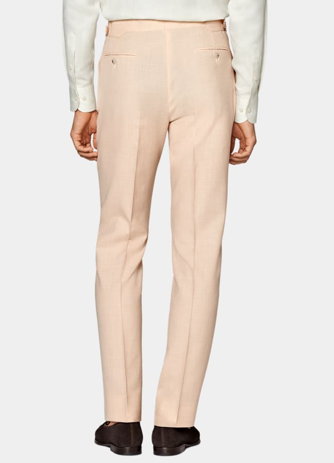 SUITSUPPLY Summer Wool Silk Linen by E.Thomas, Italy Light Pink Tailored Fit Havana Suit