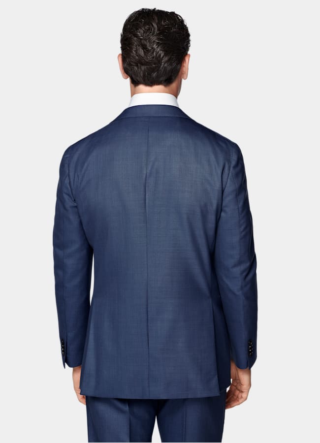 SUITSUPPLY All season Reine S150er Wolle von E.Thomas, Italien Havana Anzug mittelblau Tailored Fit