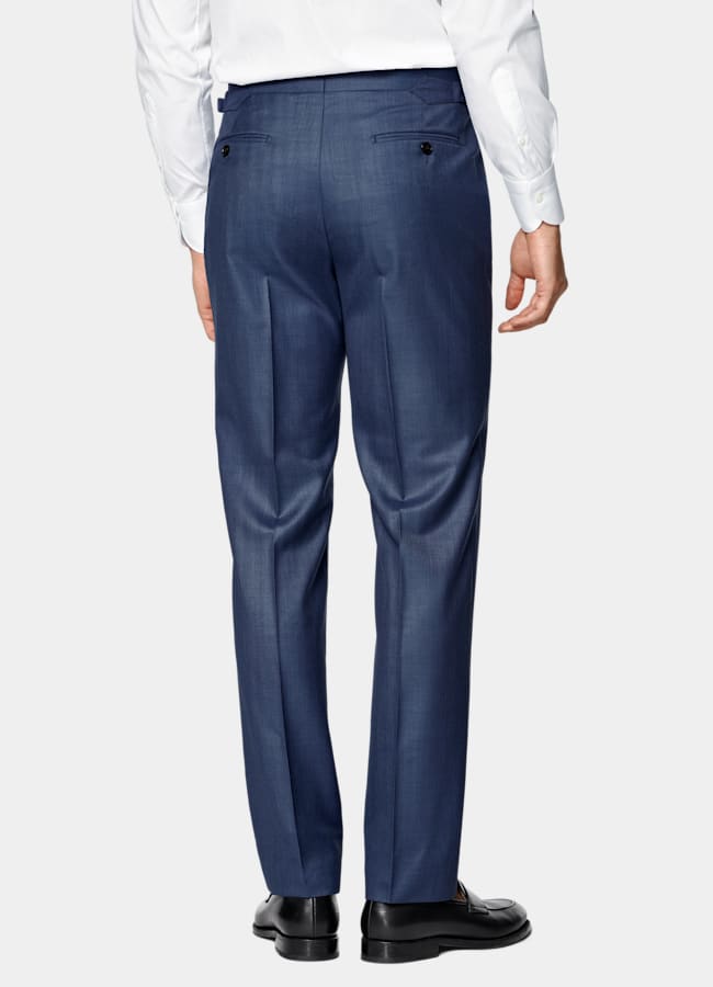 SUITSUPPLY All season Reine S150er Wolle von E.Thomas, Italien Havana Anzug mittelblau Tailored Fit