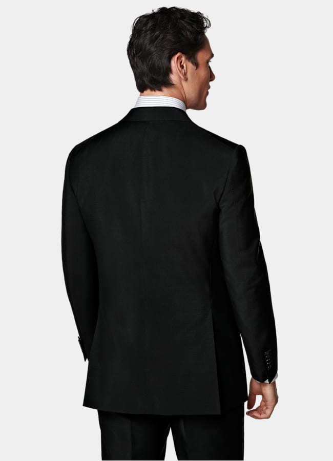 SUITSUPPLY All season Wolle Mohair von Vitale Barberis Canonico, Italien Milano Anzug schwarz Tailored Fit