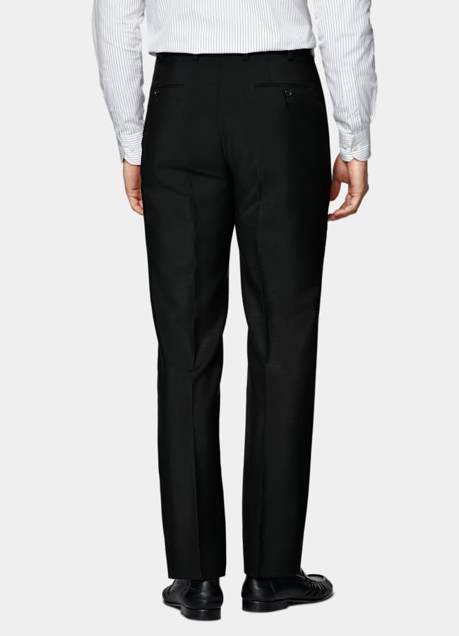 SUITSUPPLY All season Wolle Mohair von Vitale Barberis Canonico, Italien Milano Anzug schwarz Tailored Fit