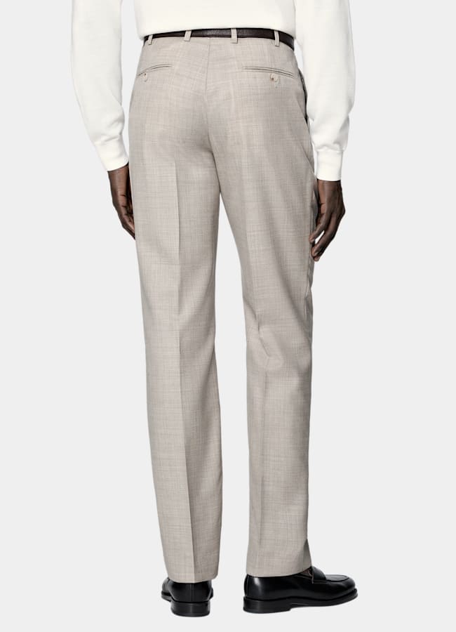 SUITSUPPLY All Season Pure Tropical Wool by Vitale Barberis Canonico, Italy Light Brown Perennial Tailored Fit Havana Suit