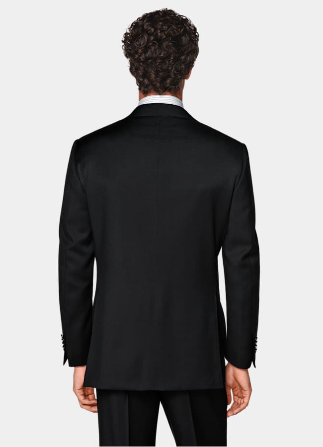 SUITSUPPLY All season Laine et mohair par Vitale Barberis Canonico, Italie Costume Roma coupe Relaxed noir