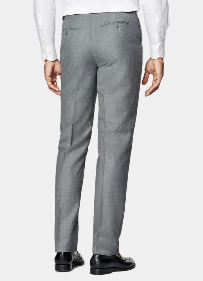 SUITSUPPLY All Season Pure S110's Wool by Vitale Barberis Canonico, Italy Light Grey Perennial Tailored Fit Havana Suit