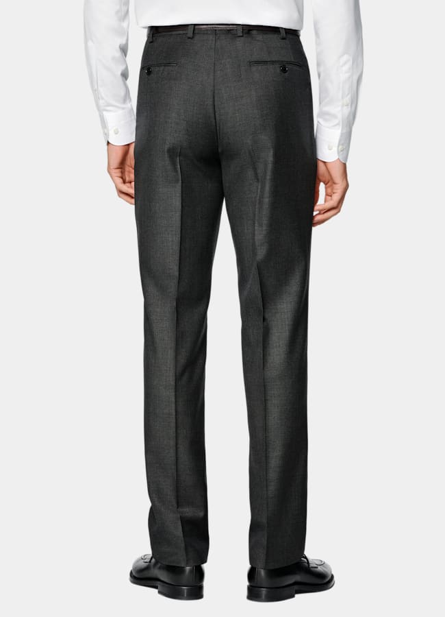 SUITSUPPLY All Season Pura lana S110s de Vitale Barberis Canonico, Italia Pantalones de traje gris oscuro Straight Leg