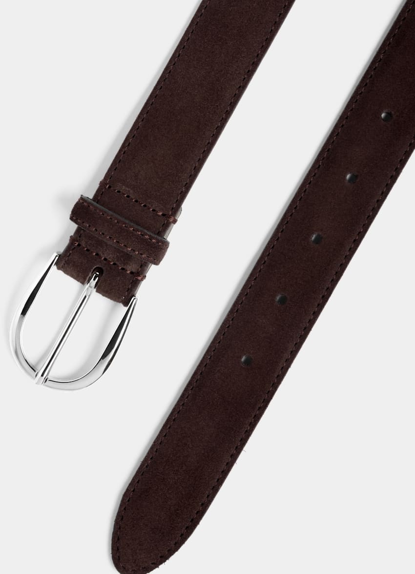 SUITSUPPLY Cuir de vache italien Ceinture marron foncé