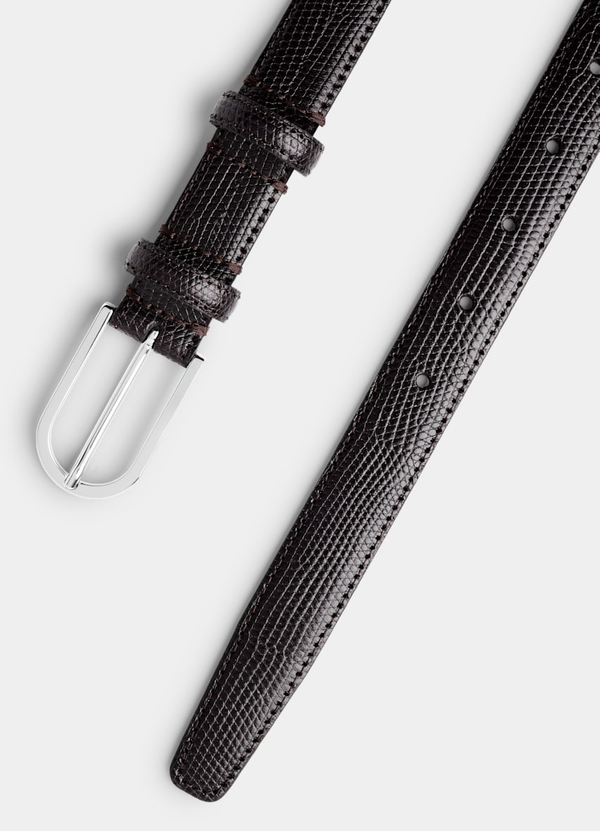 SUITSUPPLY Leather Dark Red Belt