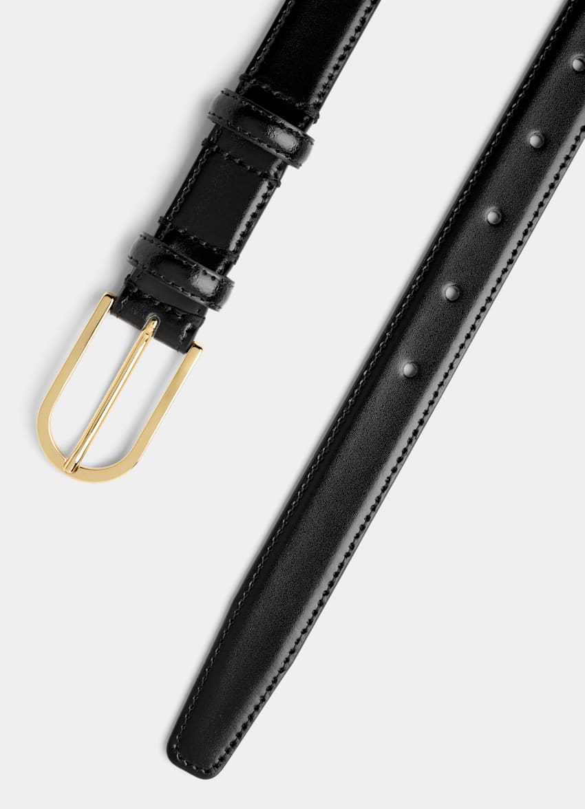 SUITSUPPLY Leather Black Belt