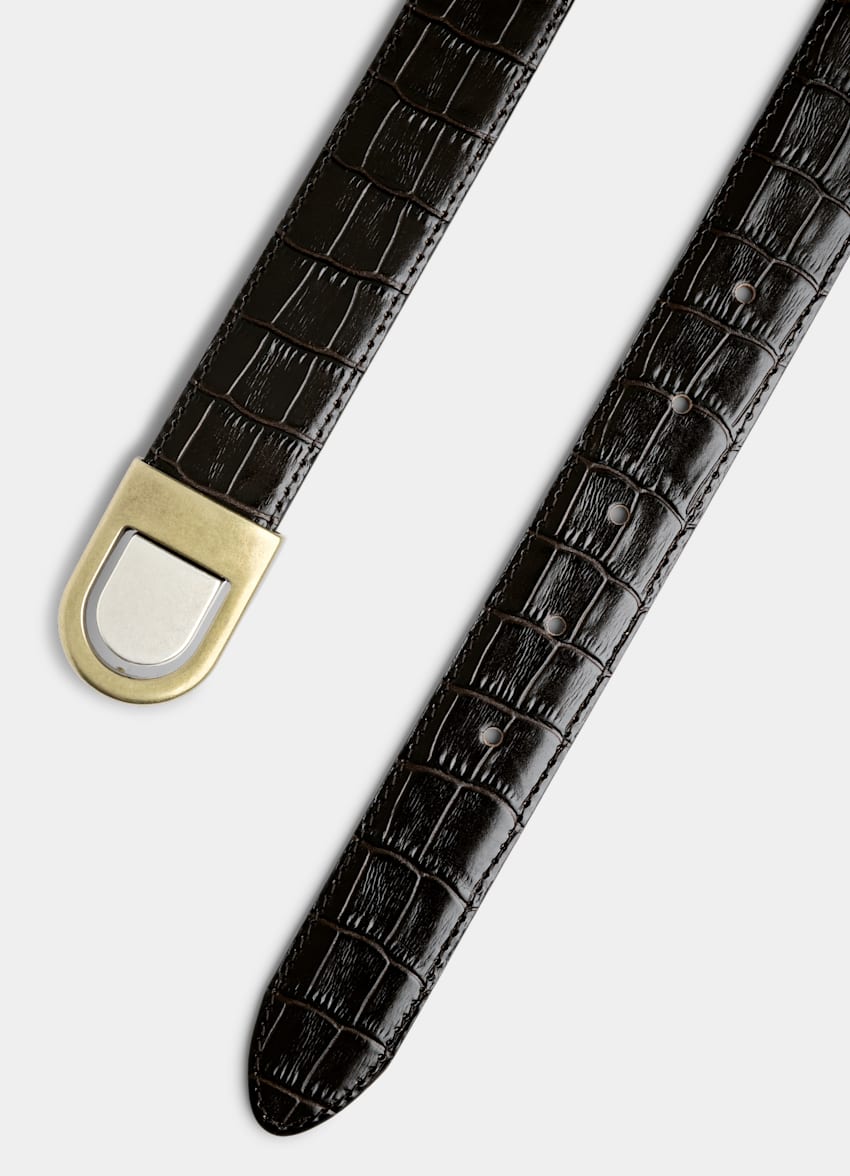 SUITSUPPLY Leather Dark Brown Belt