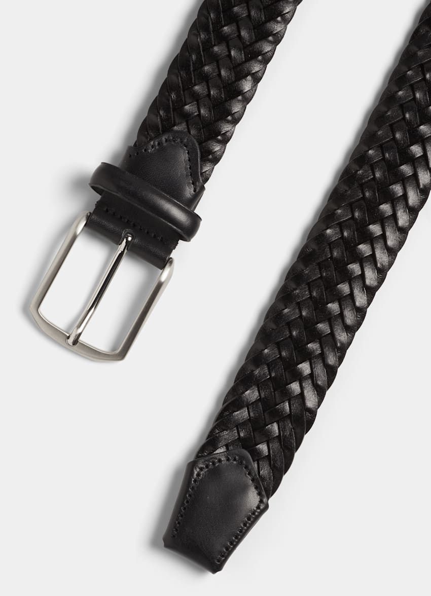 Black Braided Belt | Leather | Suitsupply Online Store