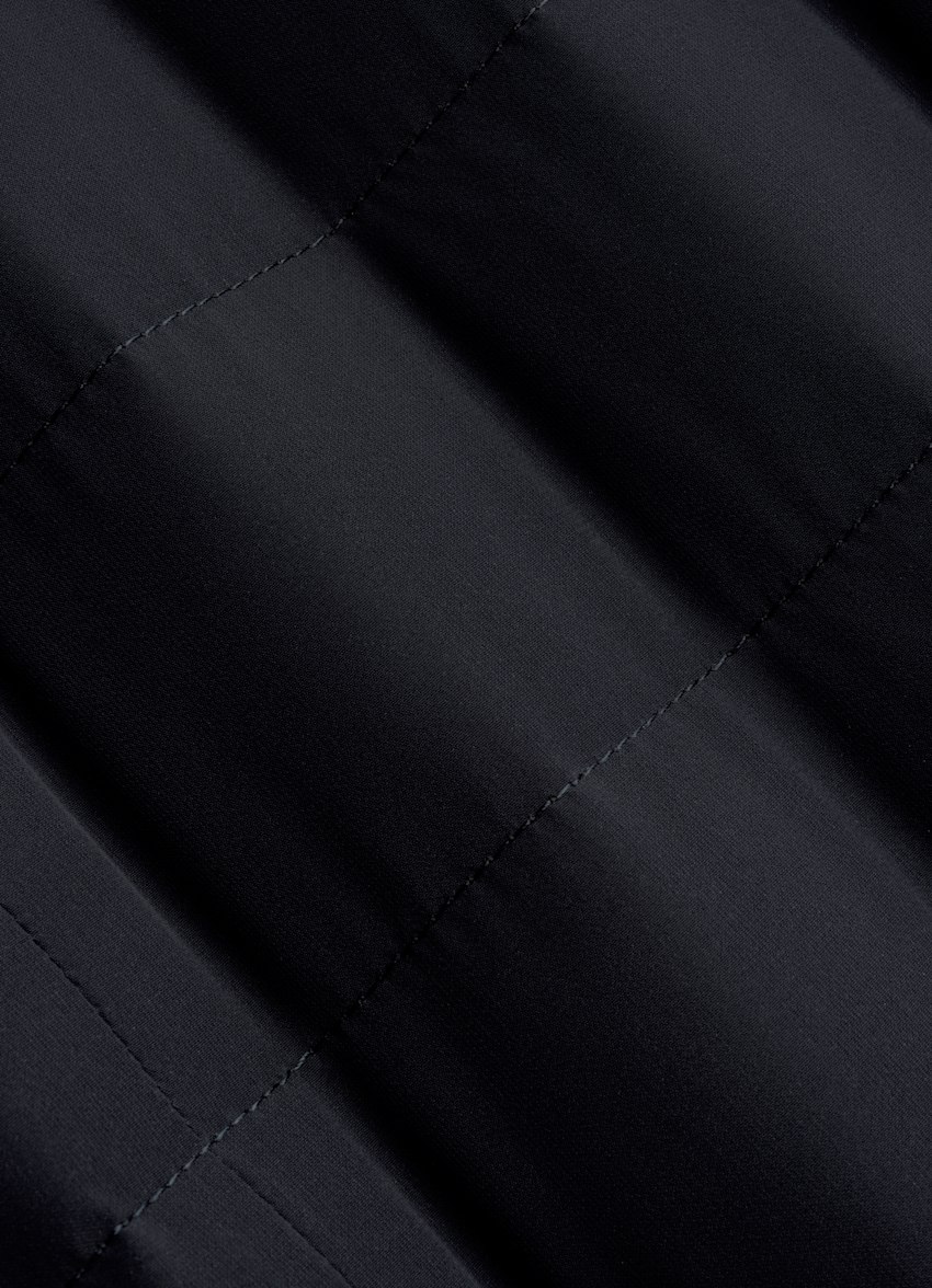 SUITSUPPLY Technical Fabric Navy Padded Down Zip Vest