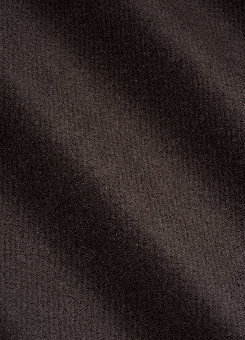 SUITSUPPLY Wool Cashmere by E.Thomas, Italy Dark Brown Overcoat