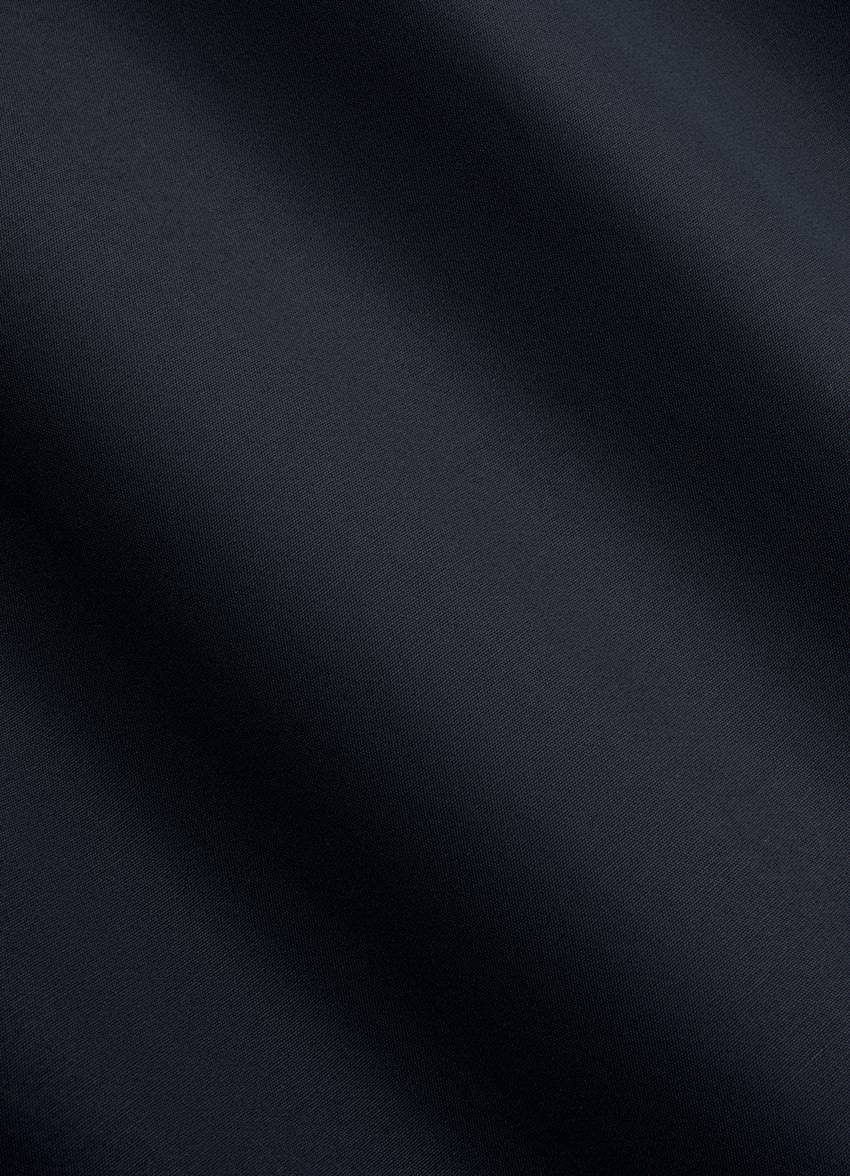 SUITSUPPLY Water-Repellent Technical Fabric by Lanificio Ermenegildo Zegna, Italy Navy Overcoat
