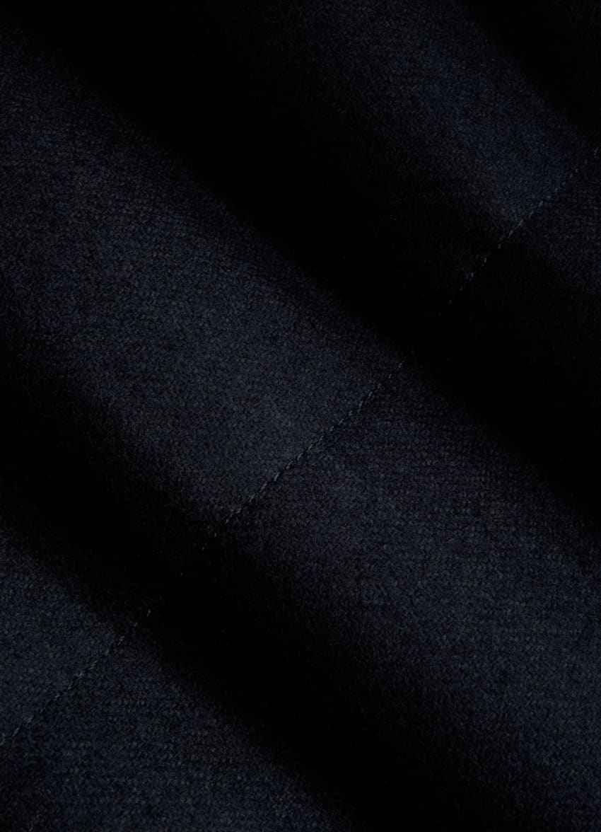 SUITSUPPLY Mélange de laine imperméable - Vitale Barberis Canonico, Italie Doudoune longue bleu marine
