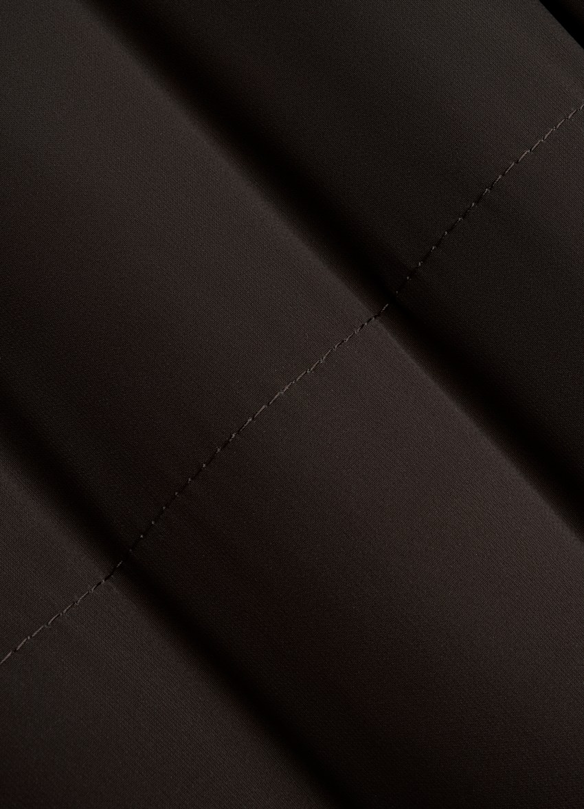 SUITSUPPLY Technical Fabric Dark Brown Puffer Jacket