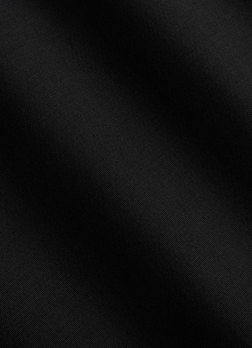 SUITSUPPLY 意大利 ARCH&eacute; 生产的羊毛混纺面料 黑色飞行员夹克