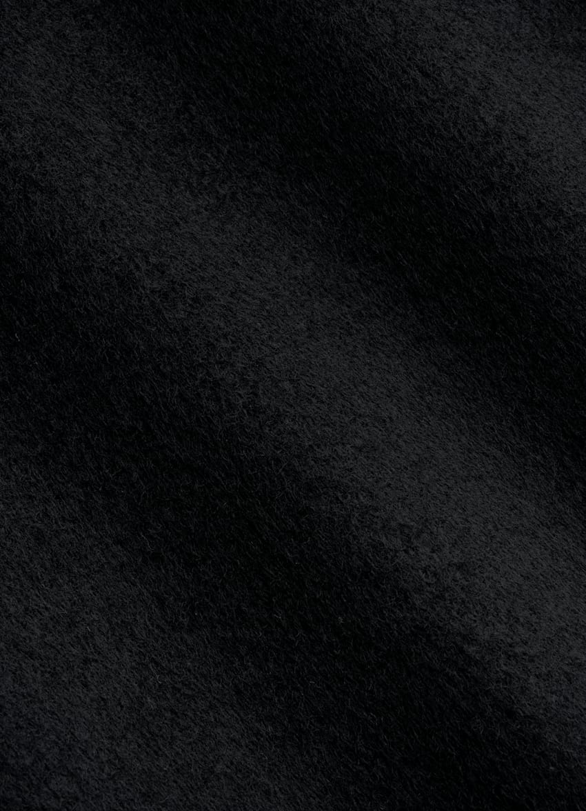 SUITSUPPLY Wool Cashmere Black Overcoat