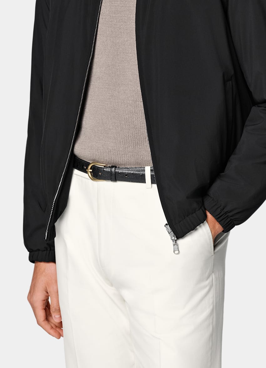 SUITSUPPLY Wasserabweisender technischer Stoff von Olmetex, Italien Wende-Bomberjacke schwarz
