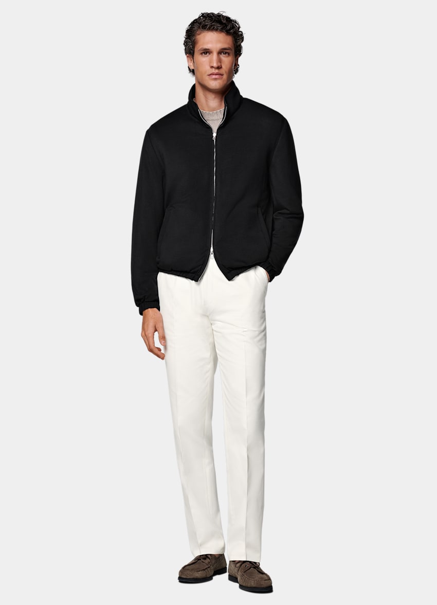 SUITSUPPLY Wasserabweisender technischer Stoff von Olmetex, Italien Wende-Bomberjacke schwarz