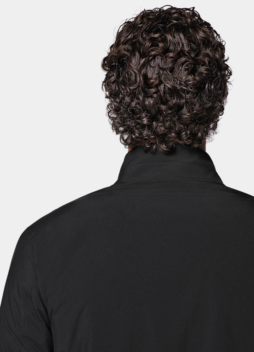 SUITSUPPLY Wasserabweisender technischer Stoff von Olmetex, Italien Wende-Bomberjacke schwarz