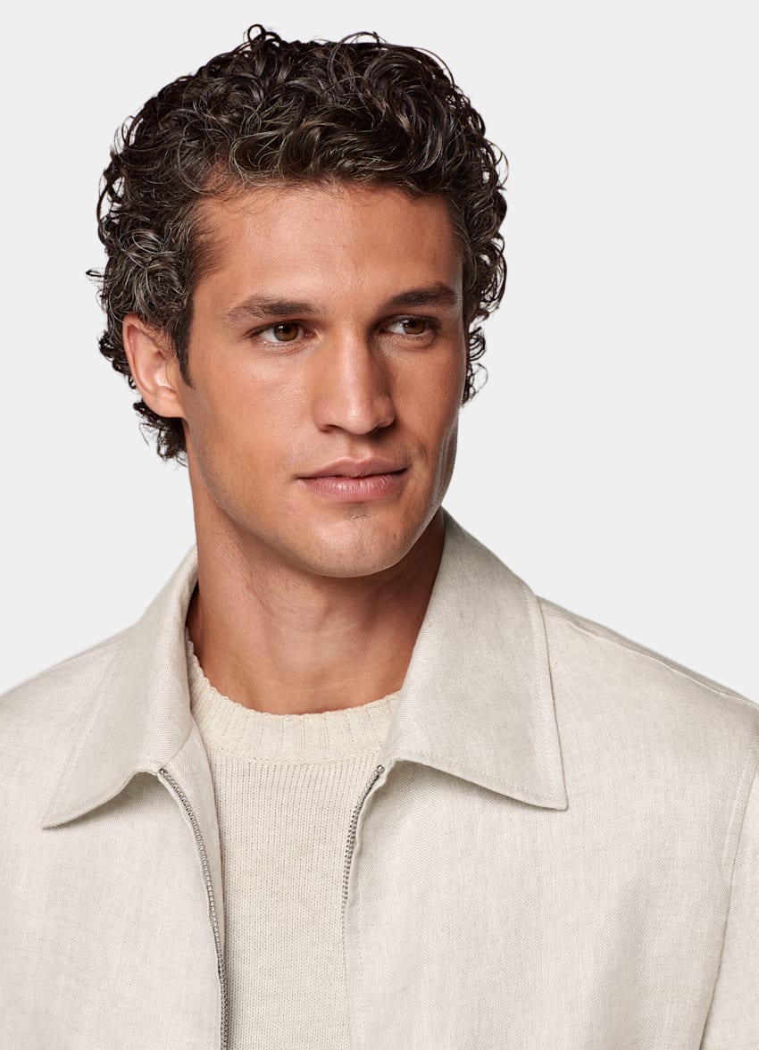 SUITSUPPLY Puro lino - Baird McNutt, Regno Unito Bomber color sabbia