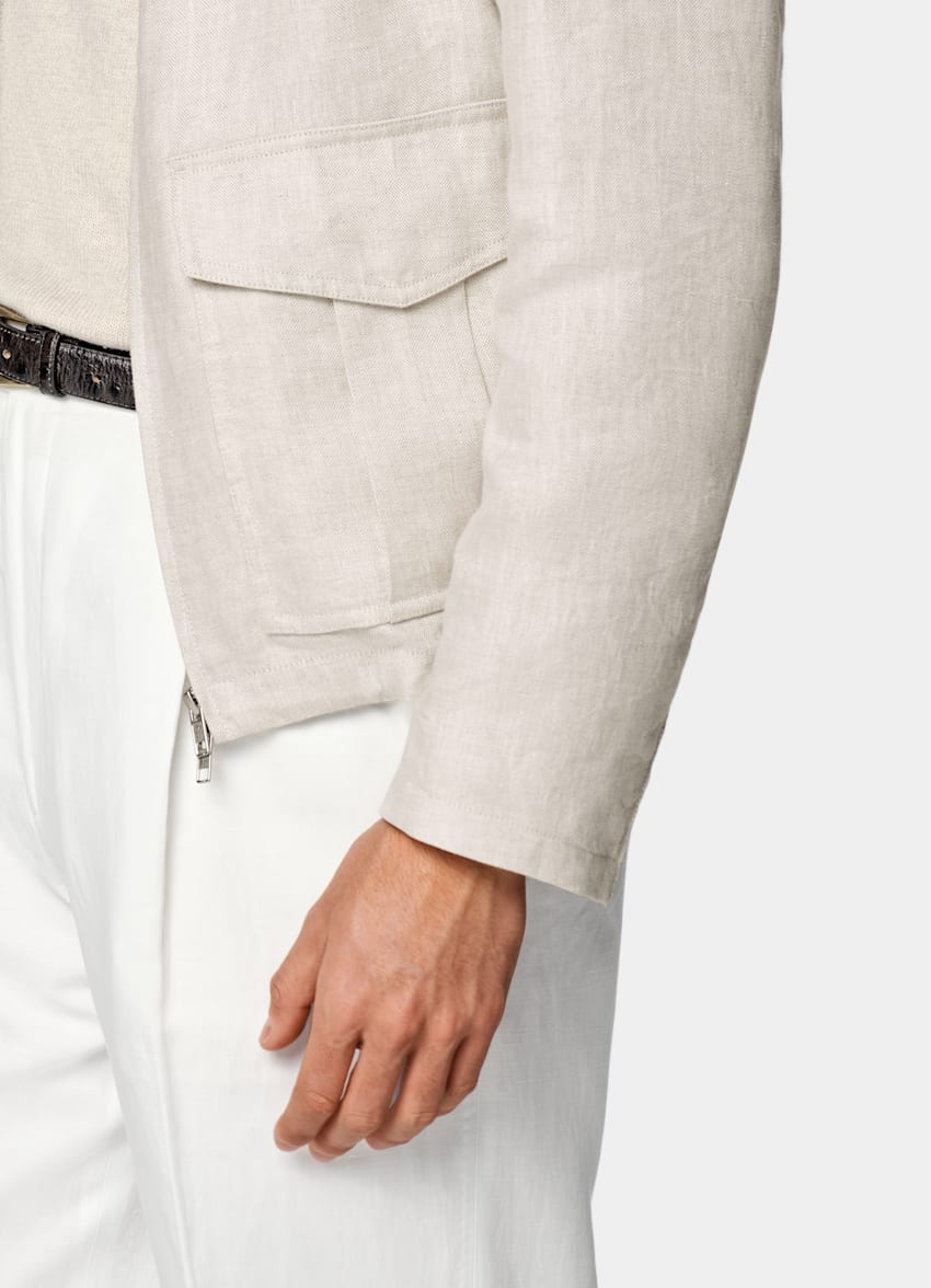 SUITSUPPLY Puro lino - Baird McNutt, Regno Unito Bomber color sabbia