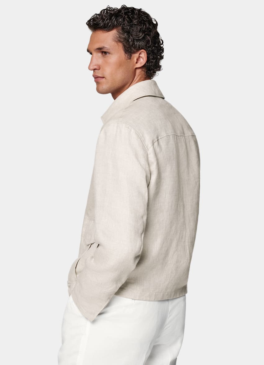 SUITSUPPLY Puro lino - Baird McNutt, Regno Unito Bomber color sabbia