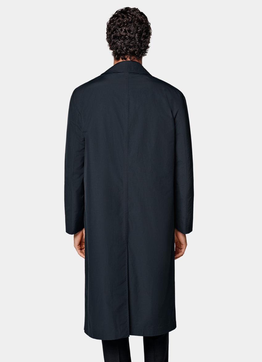 SUITSUPPLY 意大利 Lanificio Ermenegildo Zegna 生产的防泼溅技术面料面料 藏青色大衣