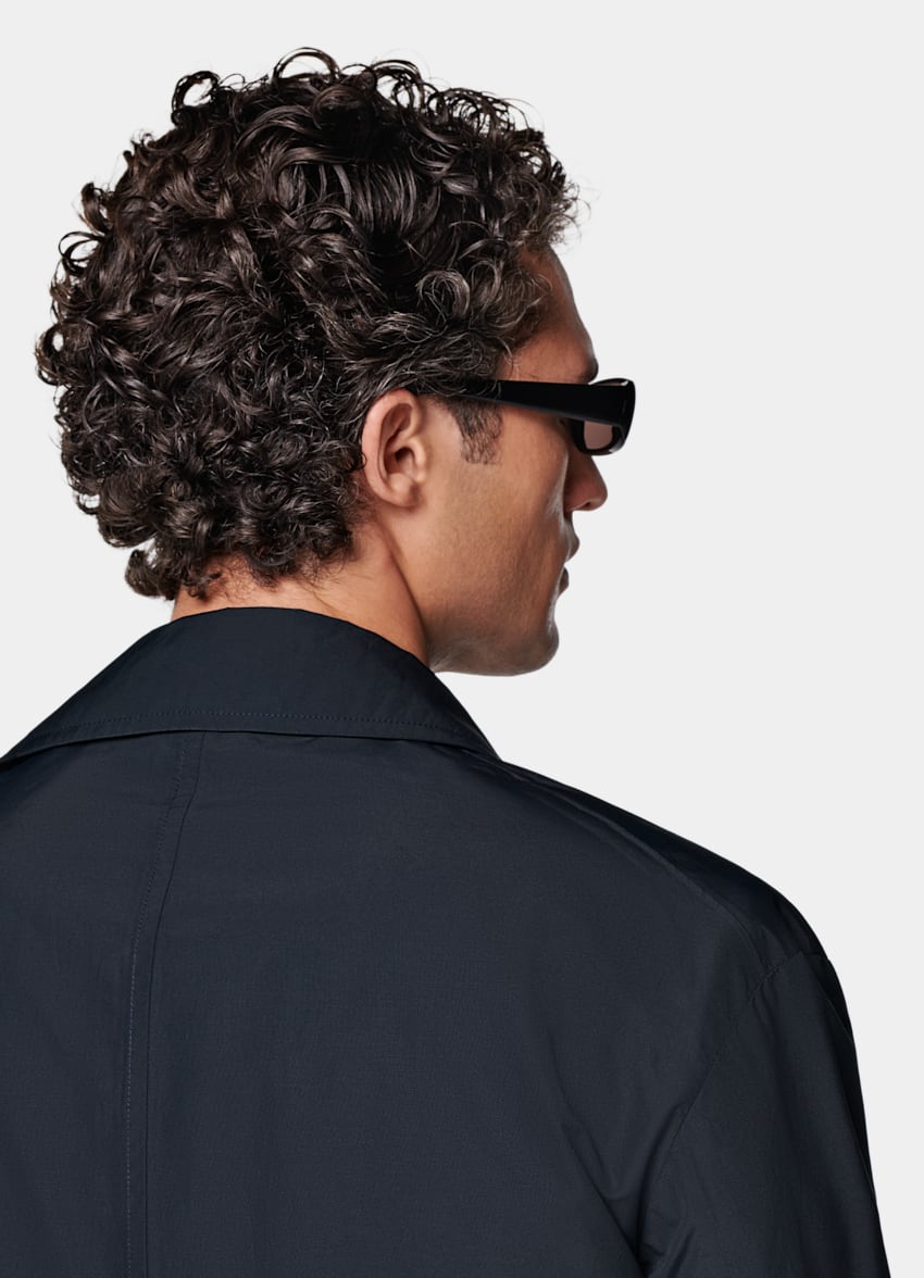 SUITSUPPLY 意大利 Lanificio Ermenegildo Zegna 生产的防泼溅技术面料面料 藏青色大衣