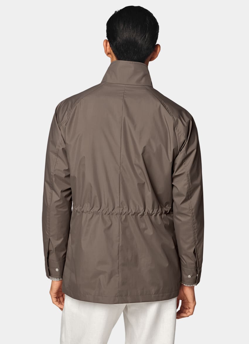 SUITSUPPLY Technical Fabric von Majocchi, Italien Taupe Field Jacket
