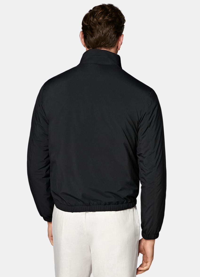 SUITSUPPLY 기능성 소재, Olmetex, 이탈리아 블랙 양면 봄버 재킷