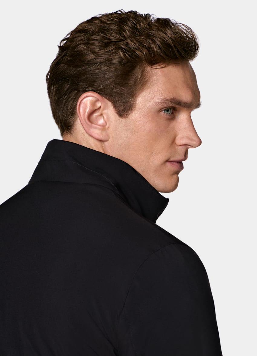 SUITSUPPLY 기능성 소재, Olmetex, 이탈리아 블랙 양면 봄버 재킷