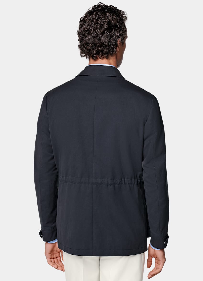 SUITSUPPLY Water-Repellent Technical Fabric by Olmetex, Italy Navy Field Jacket