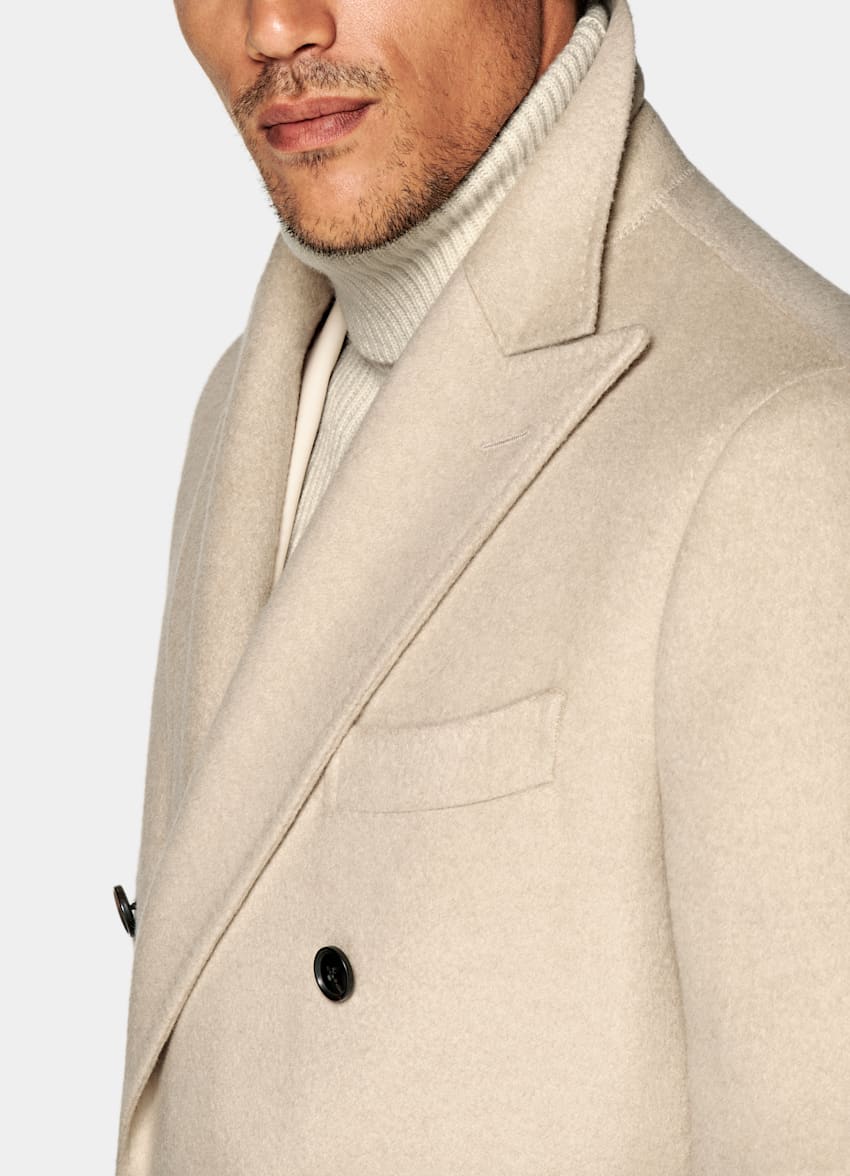 Light Brown Belted Overcoat Pure Camel Suitsupply