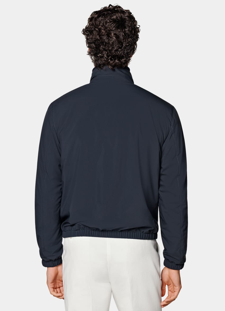 SUITSUPPLY Technical Fabric by Olmetex, Italy Navy Reversible Bomber Jacket